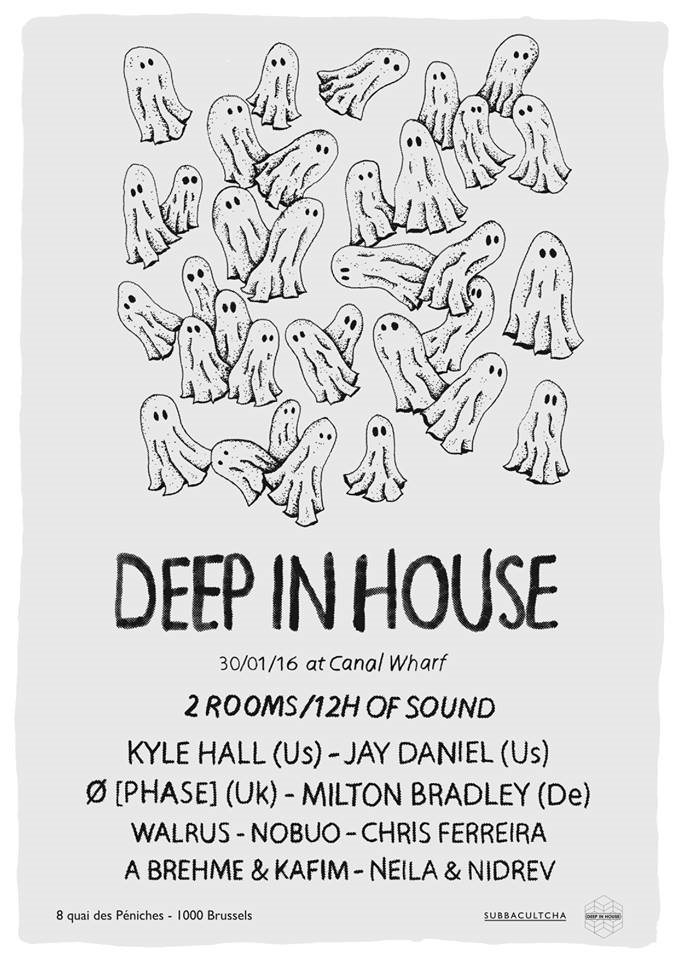 Deep In House - 2 Rooms/12h of Sound - Flyer front