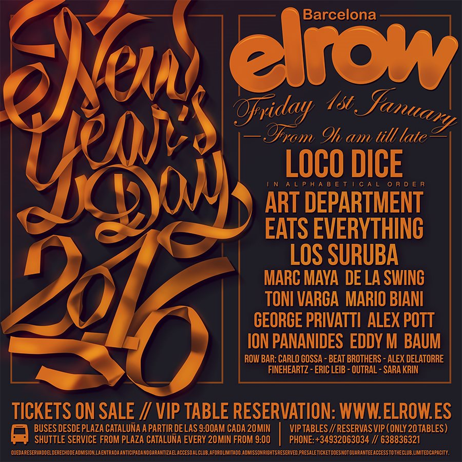 Elrow New Year's Day - Flyer front