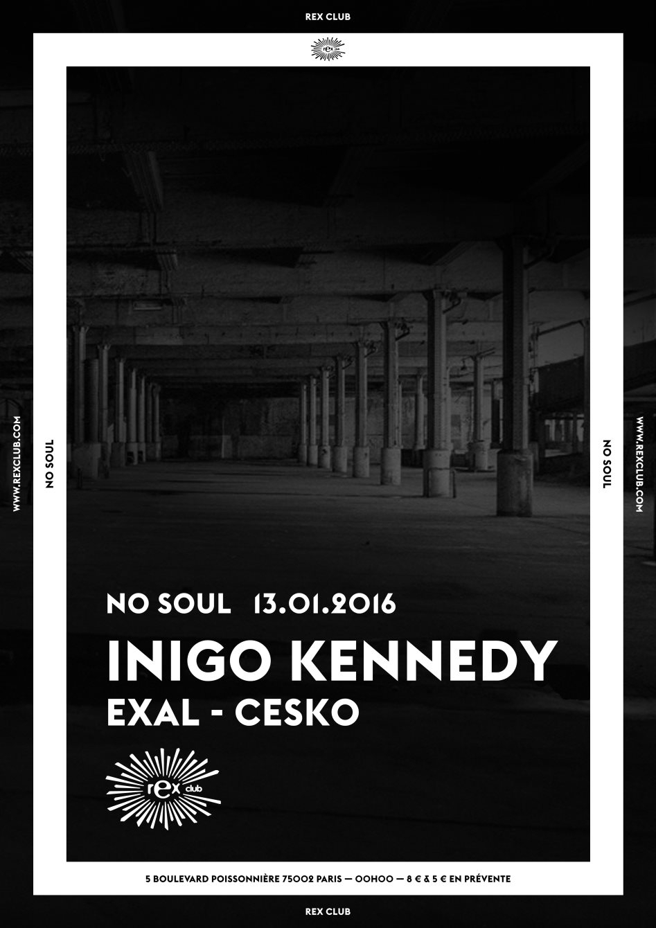 No Soul: Inigo Kennedy, Exal, Cesko - Flyer front