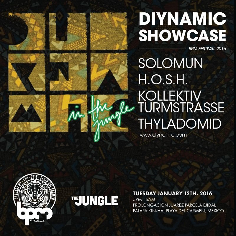 BPM Festival 2016: Diynamic in the Jungle - Flyer front