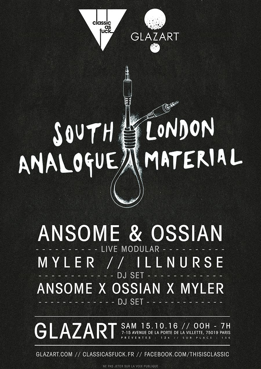 Classic As Fuck Invite South London Analogue Material - Flyer front