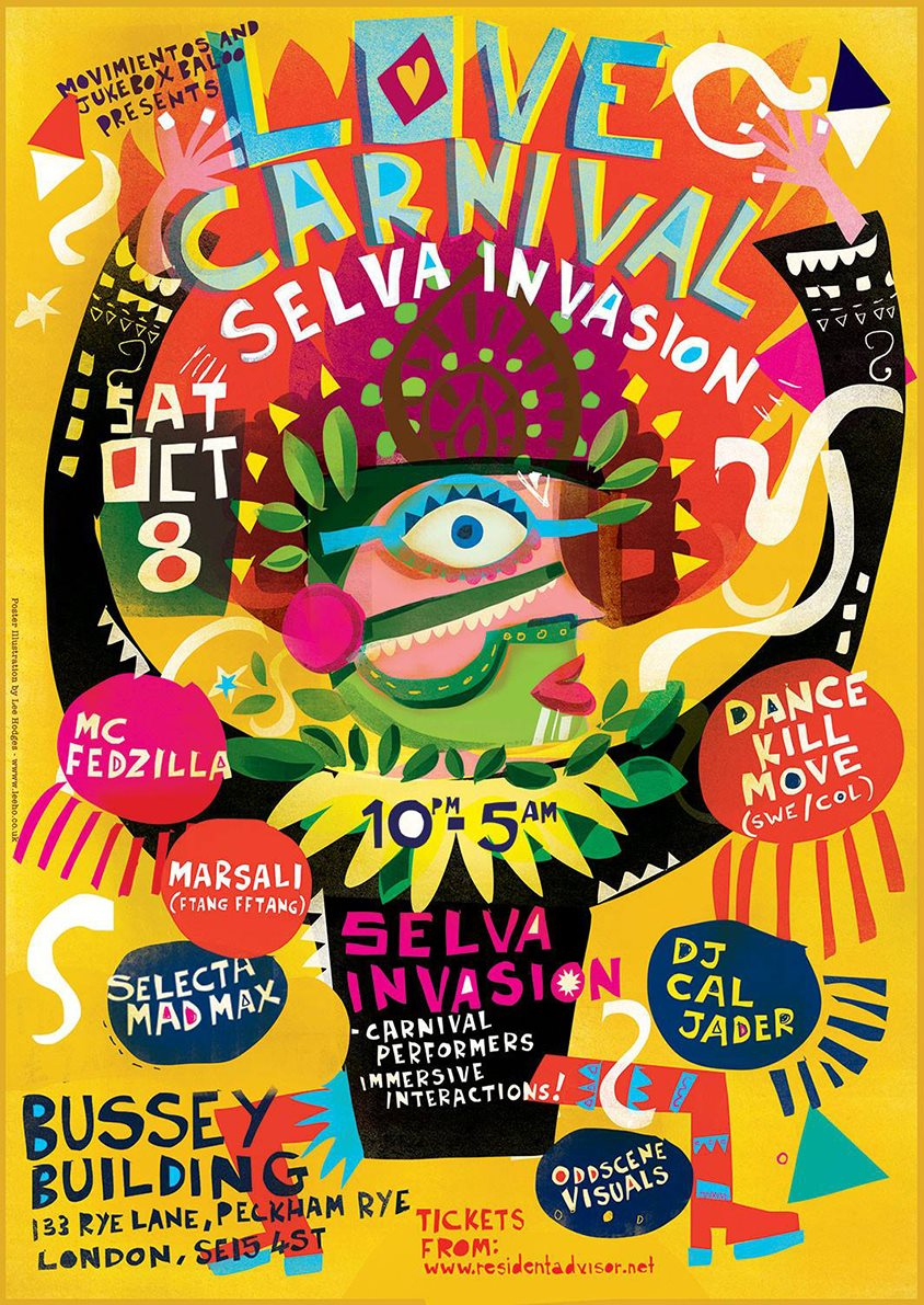 Love Carnival - Selva Invasion - Flyer front