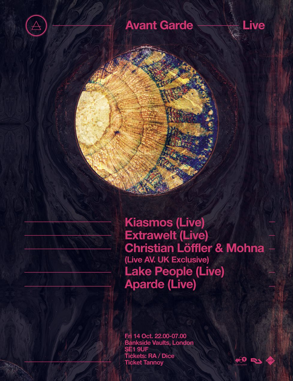 Avant Garde with Kiasmos (Live), Extrawelt (Live), Christian Loffler - Flyer front