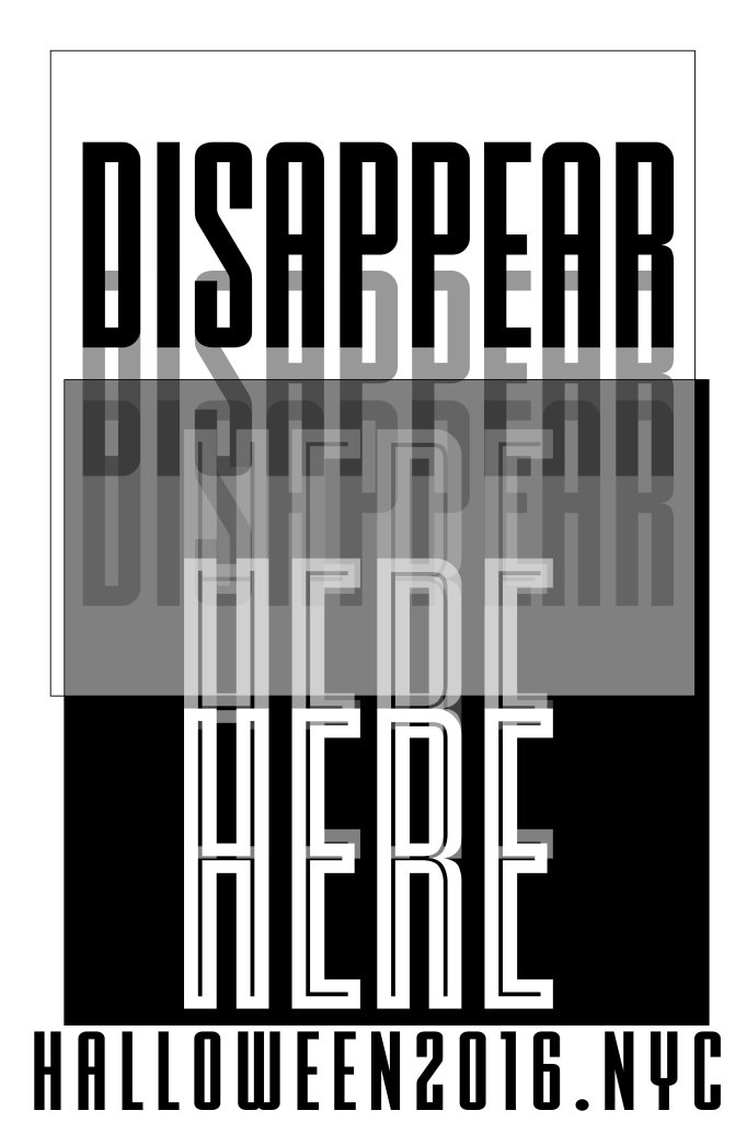 Disappear Here - Flyer front