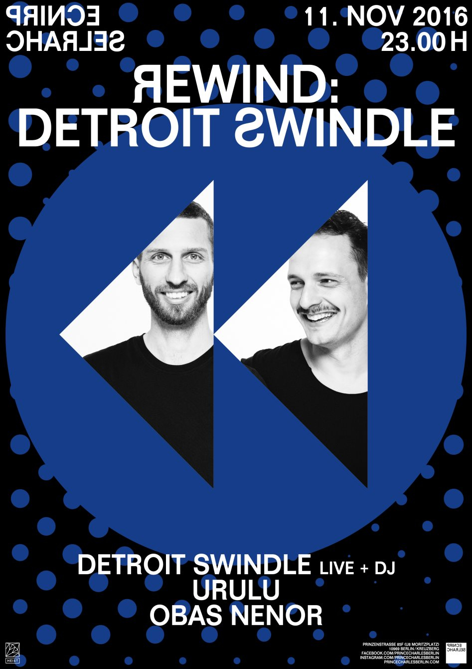 Rewind: Detroit Swindle - Flyer back