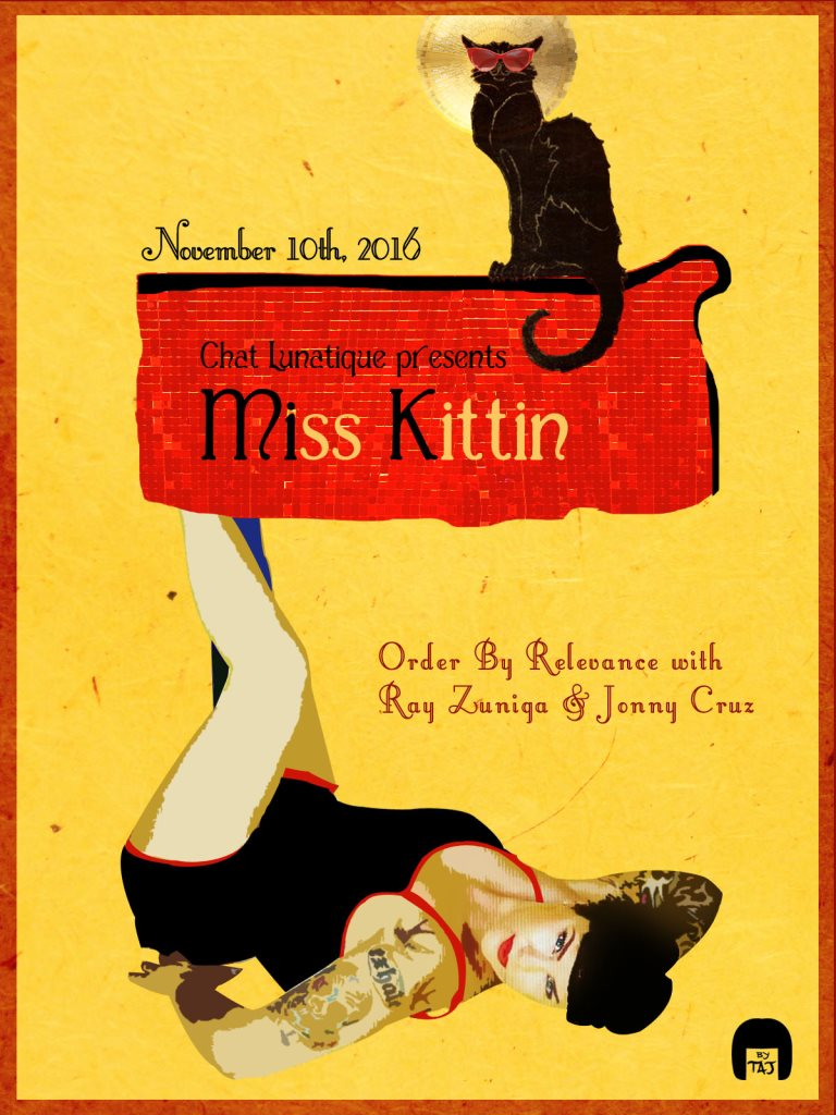 Chat Lunatique presents: Miss Kittin/Order By Relevance - Flyer front