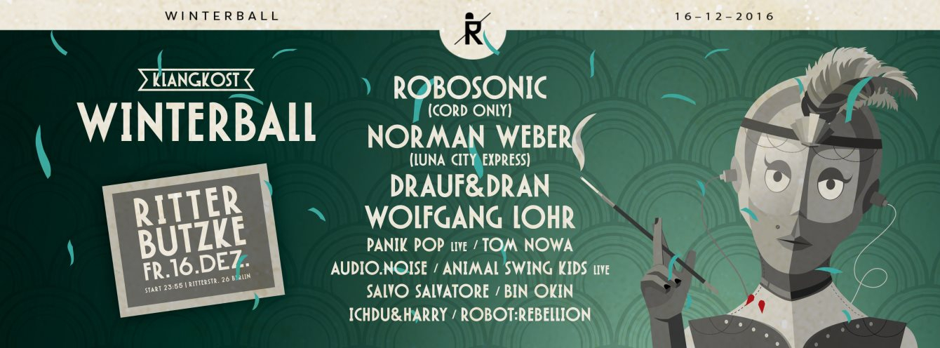Klangkost Winterball with Robosonic, Norman Weber, Drauf&dran a.o - Flyer front