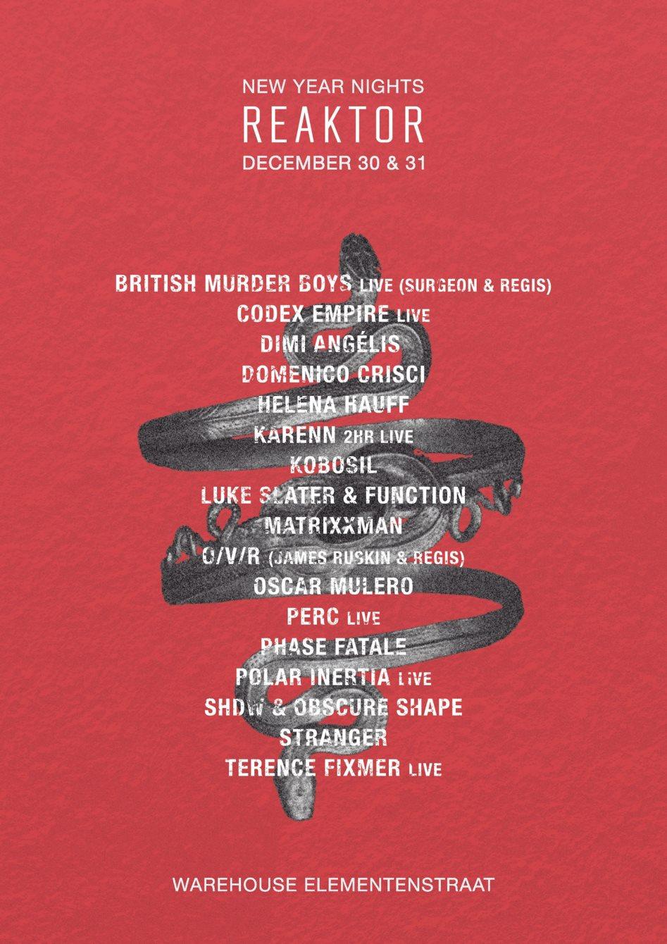 Reaktor New Year Nights - Flyer front
