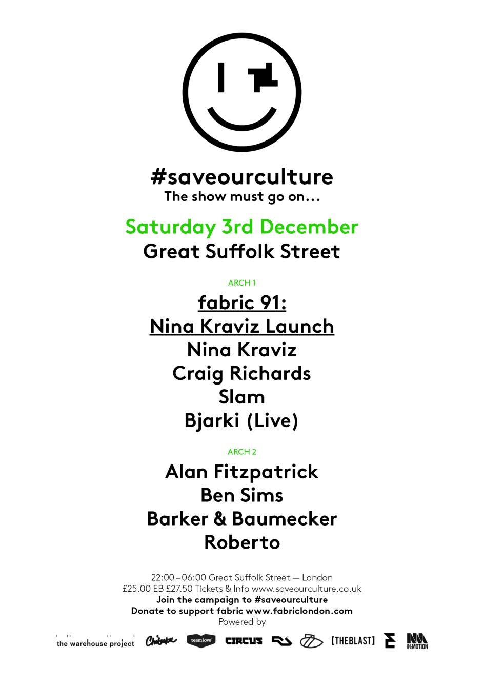 #Saveourculture 2 - Flyer front