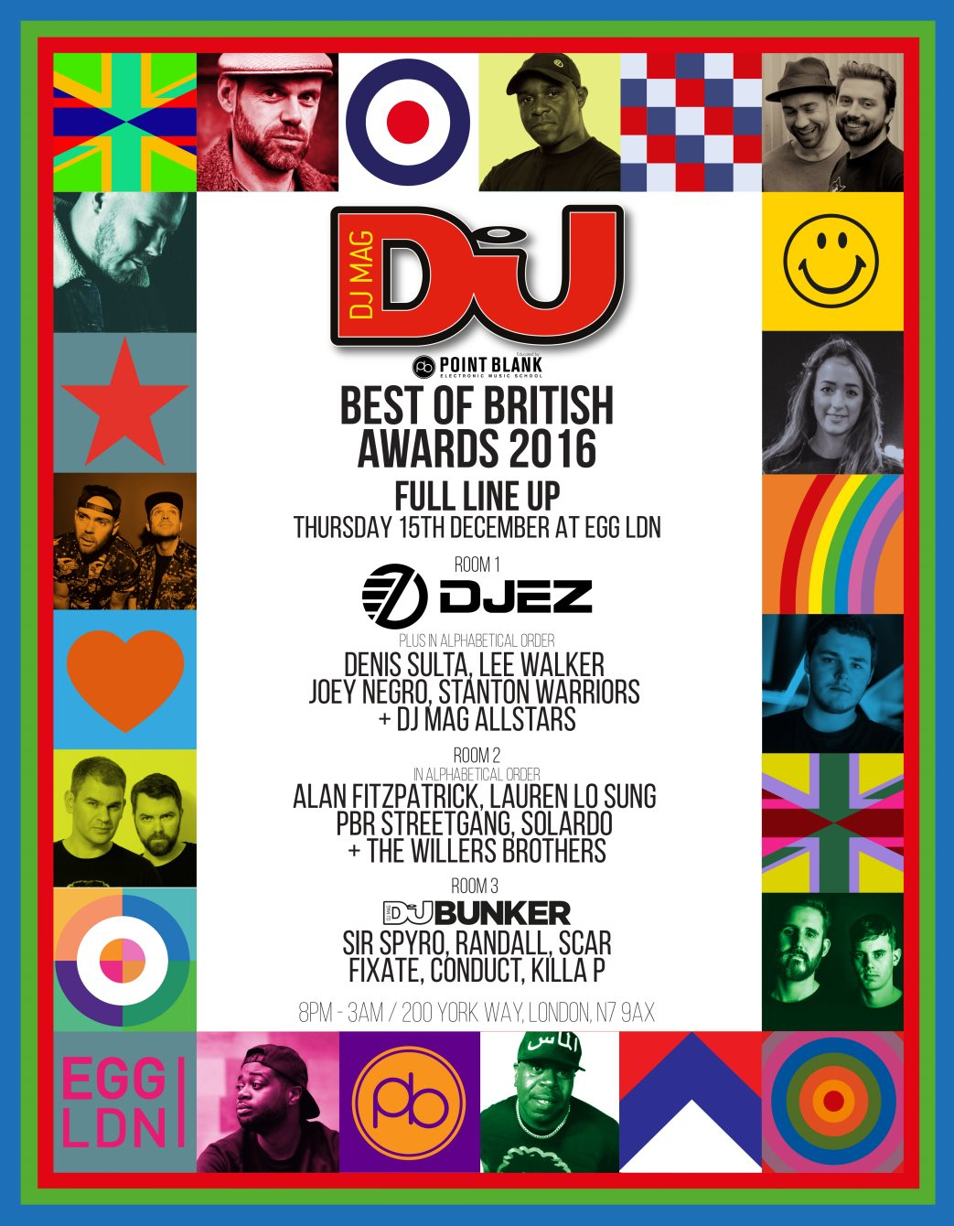 DJ Mag Best of British Awards Party - Flyer front