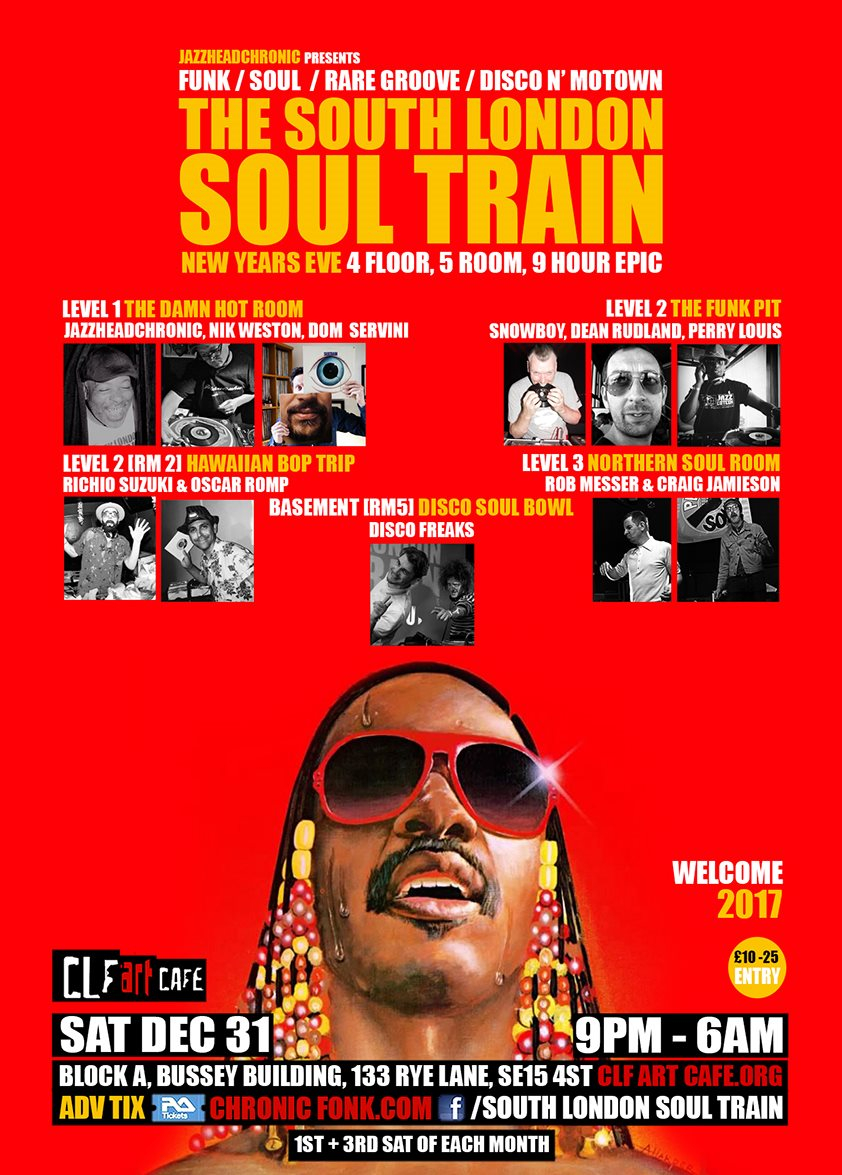 The South London Soul Train New Year's Eve - Flyer back