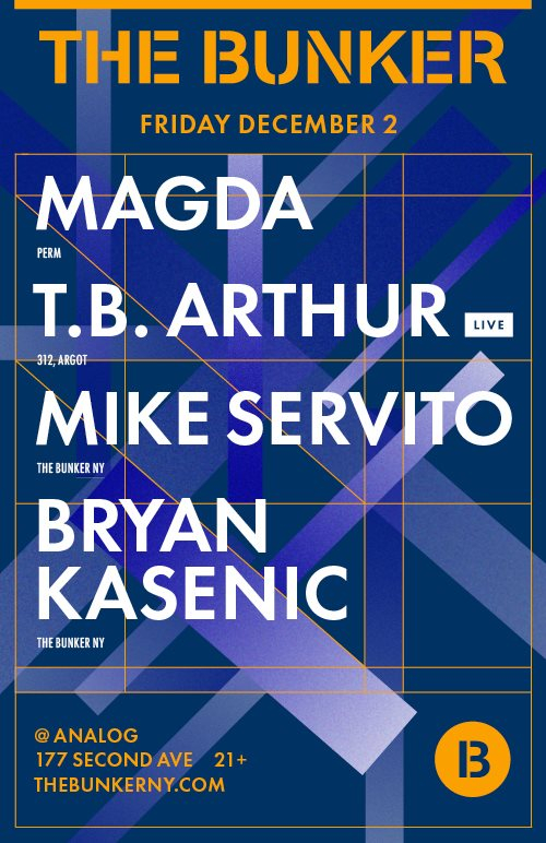 The Bunker: Magda, T.B. Arthur and Mike Servito - Flyer back