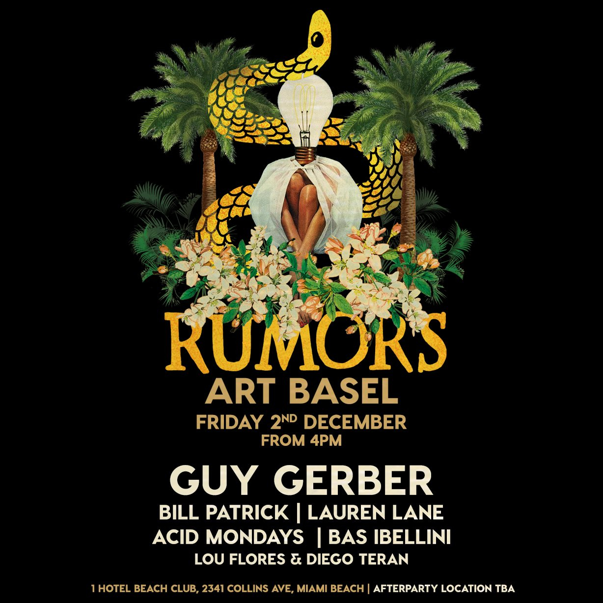Rumors Art Basel 2016 - Flyer front