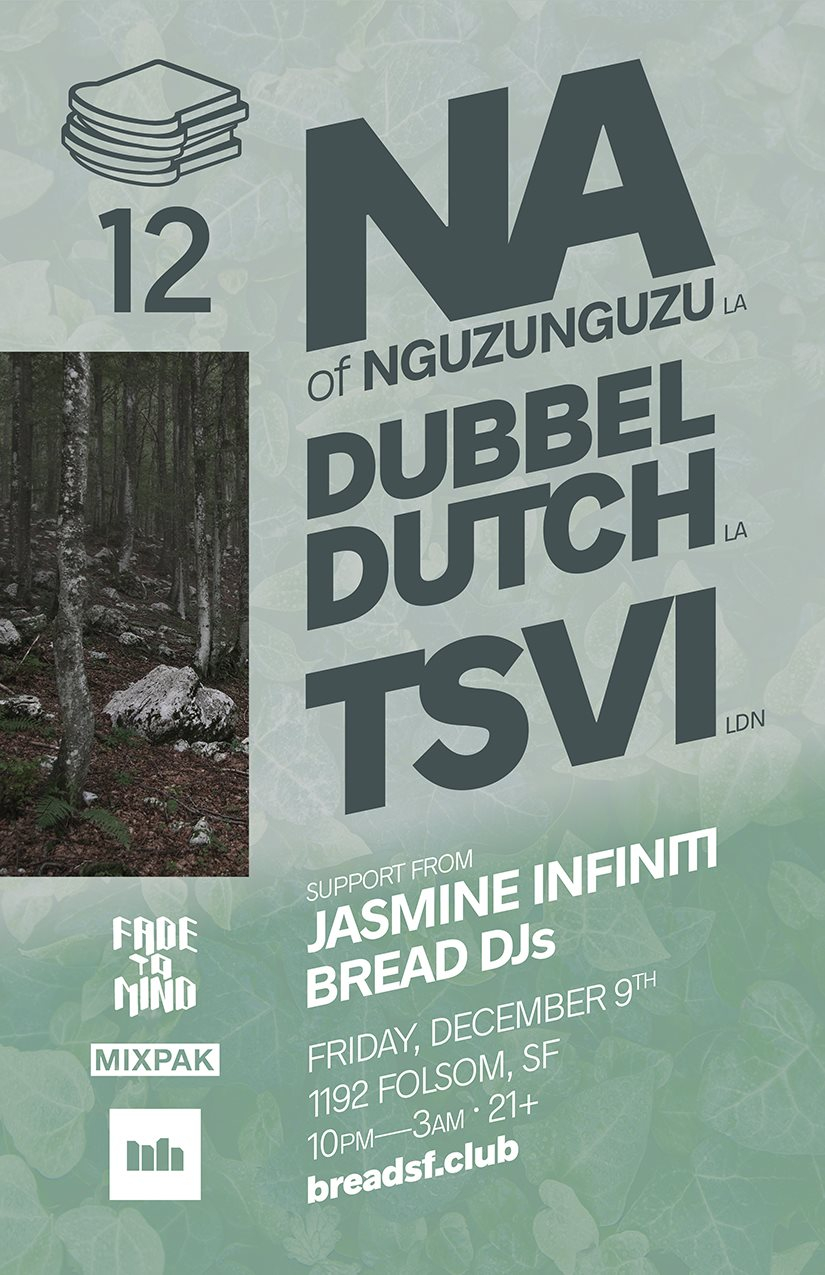 Bread #12 with NA, Dubbel Dutch & Tsvi - Flyer front