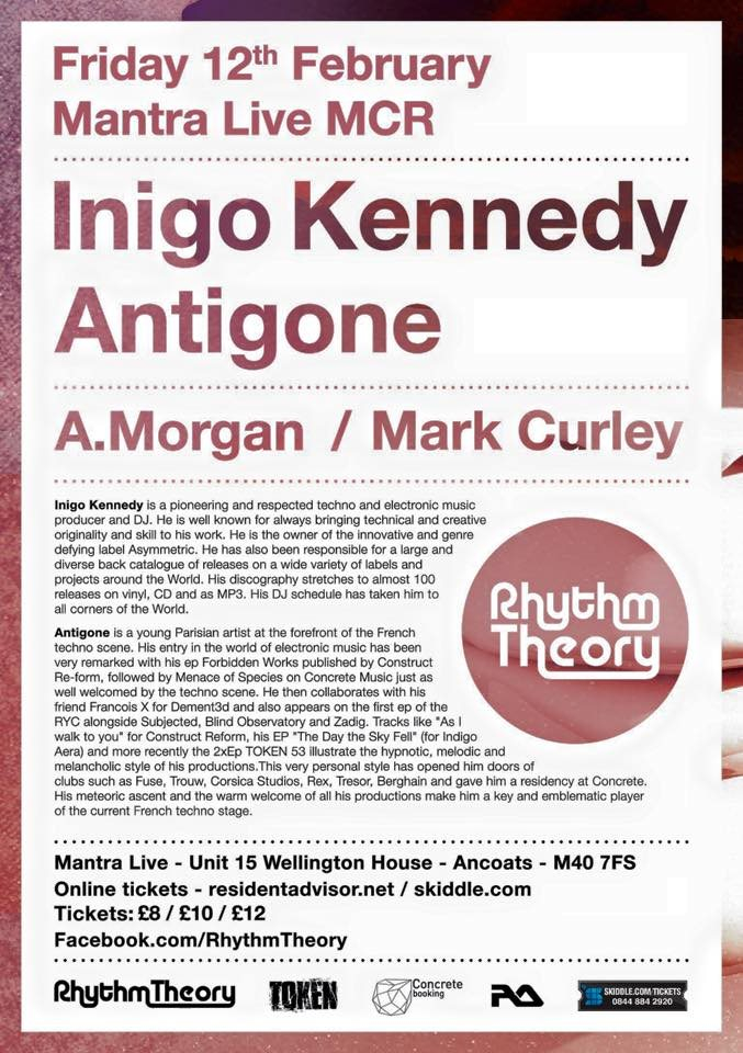 Rhythm Theory: Inigo Kennedy & Antigone - Flyer back