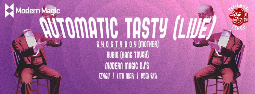 Automatic Tasty Live & Ghostboy - Flyer front