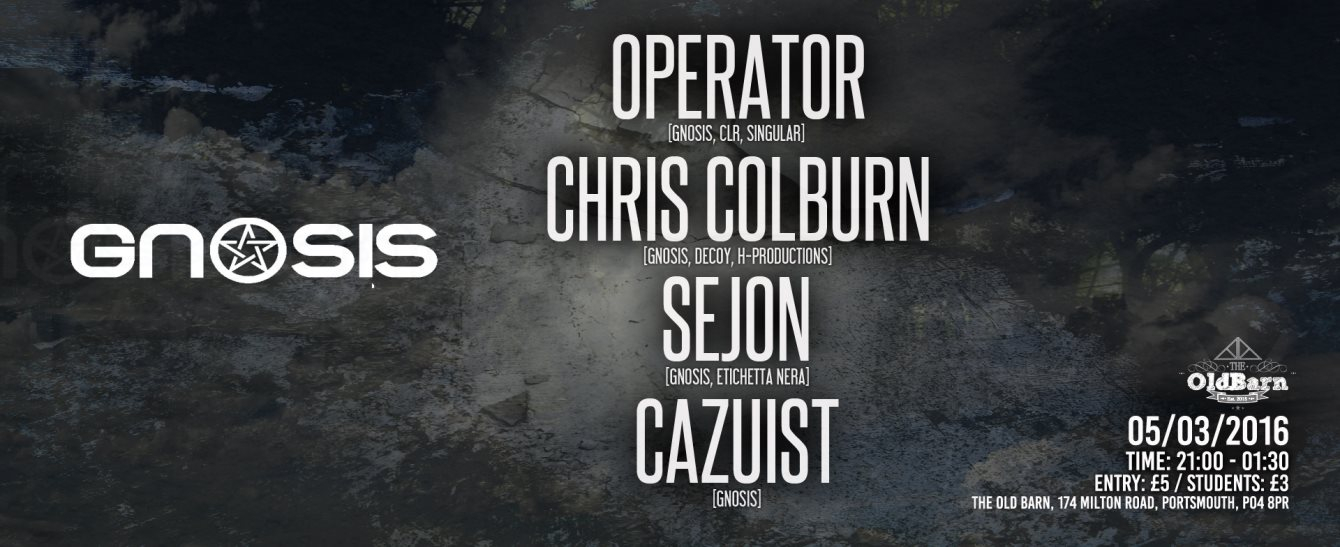 Gnosis Records presents: Operator & Chris Colburn - Flyer back