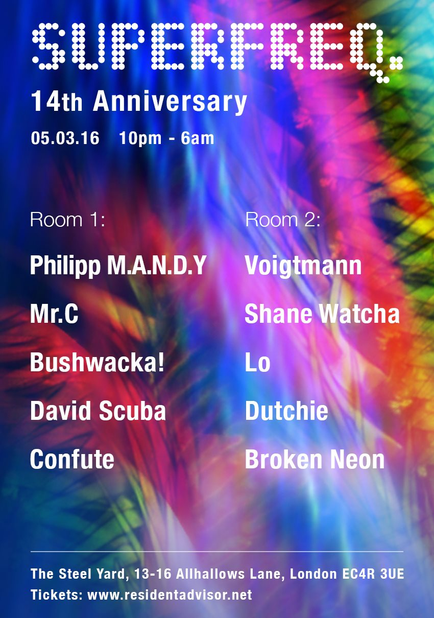 Superfreq 14th Anniversary - Flyer front