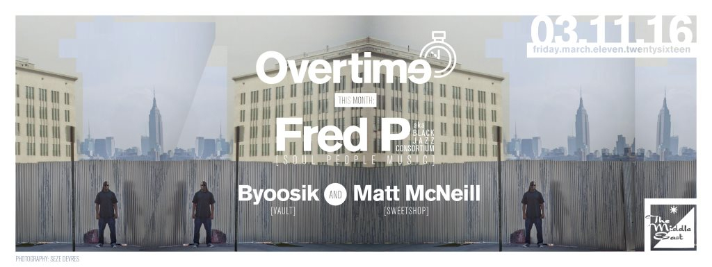 Overtime with Fred P - Flyer front