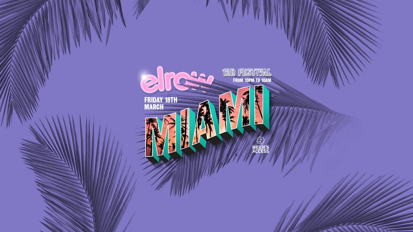 Elrow Miami with Joris Voorn, Pan-Pot, Matthias Tanzmann, Fur Coat, Kenny Glasgow, & More - Flyer front