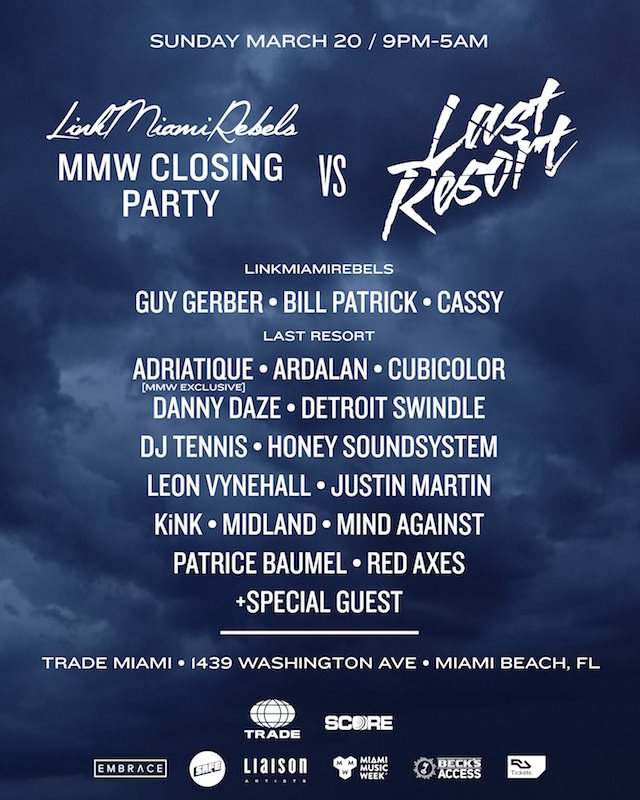 Last Resort vs Link Miami Rebels MMW Closing Party - Flyer back