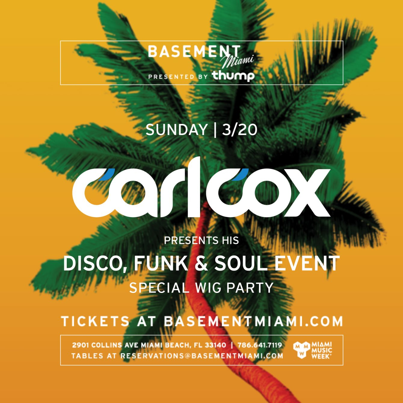 Carl Cox presents: His Disco, Funk, and Soul Event - Flyer front