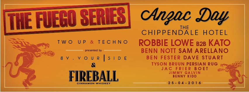 Fireball Whisky // the Fuego Series // Anzac Day // the Chippendale - Flyer back