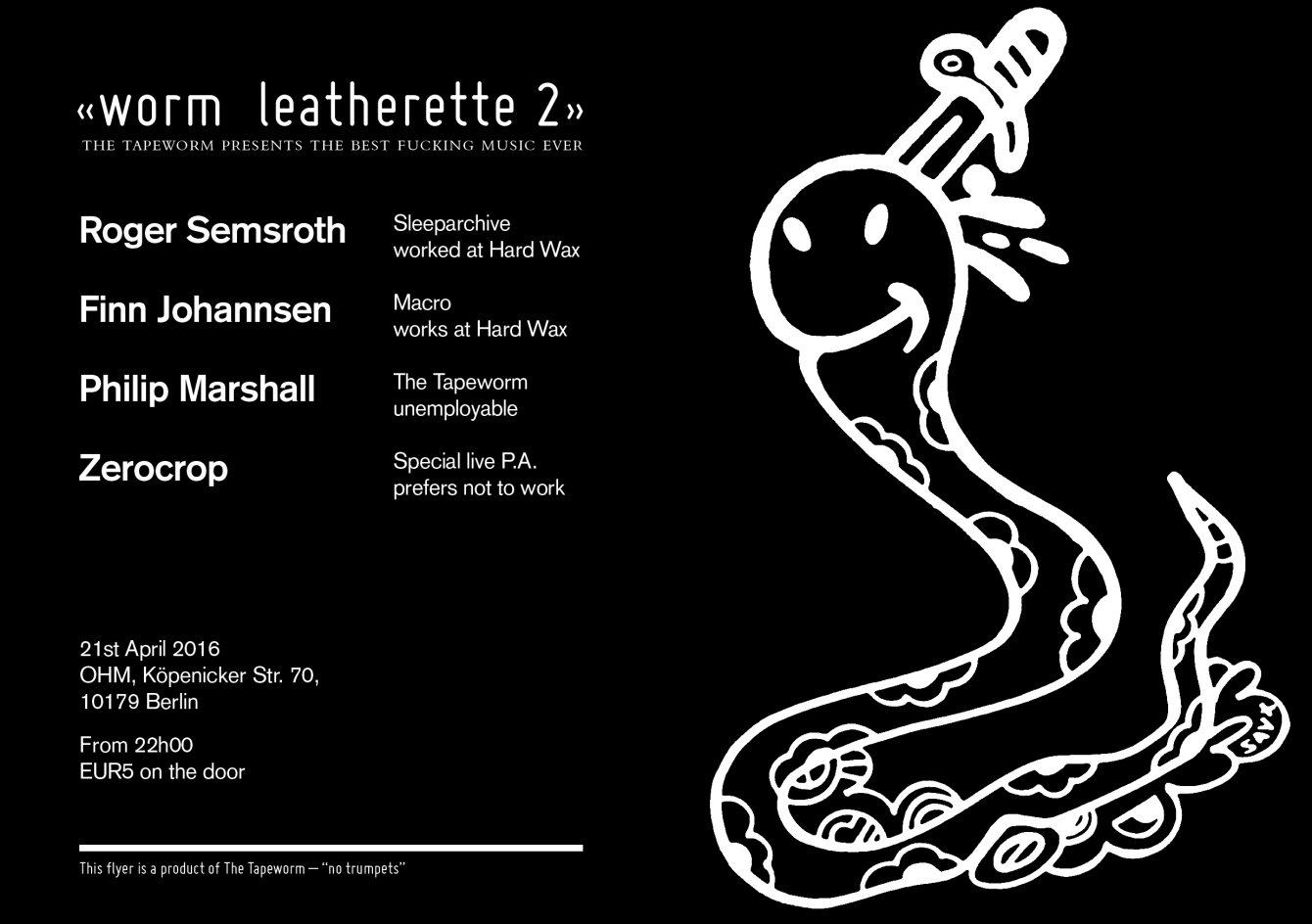 Worm Leatherette - Flyer front