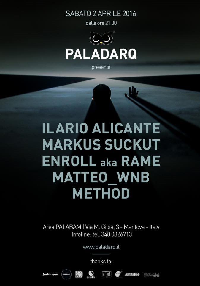 Paladarq with Ilario Alicante, Markus Suckut, Enroll, Matteo_wnb, Method - Flyer back
