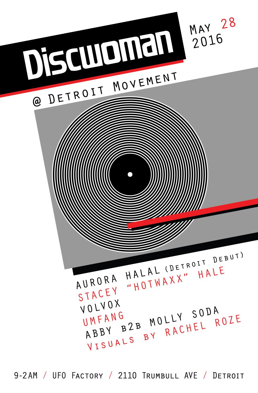 Discwoman at Detroit Movement - Flyer front