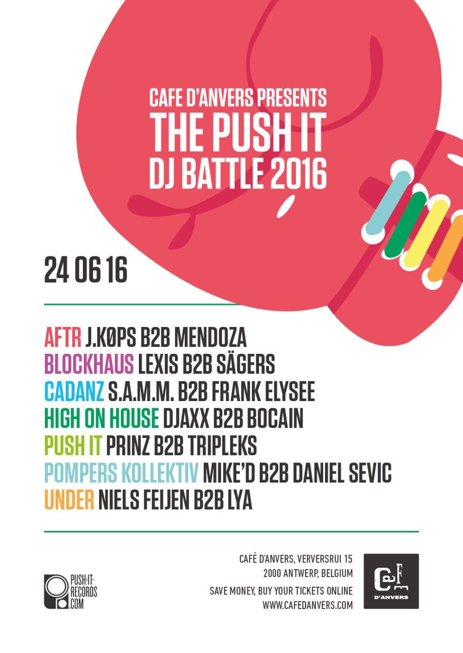Push It: DJ Battle 2016 - Flyer front