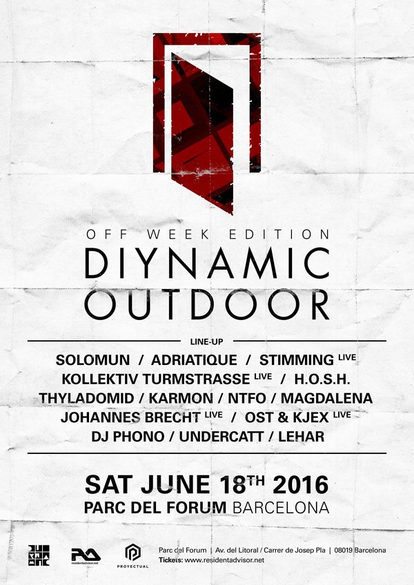 Diynamic Outdoor, Off Week Edition 2016 - Flyer front