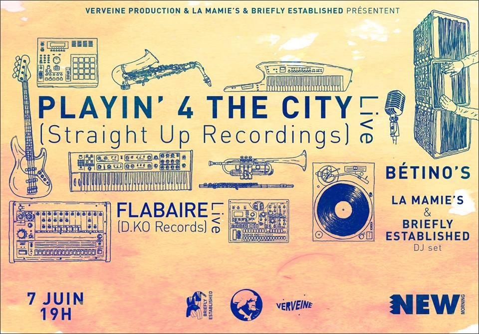 PLAYIN' 4 The City, Flabaire, Betino - Flyer front