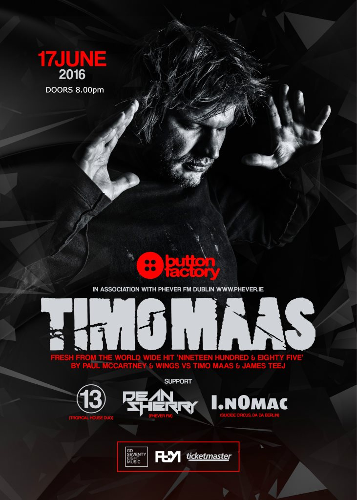 Timo Maas Live in Dublin - Flyer front