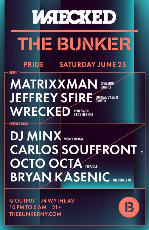 Wrecked & The Bunker Pride - Flyer front
