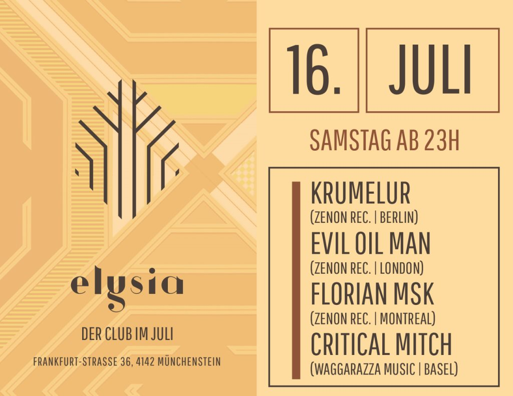 Krumelur, Evil Oil Man, Florian MSK, Critical Mitch - Flyer front