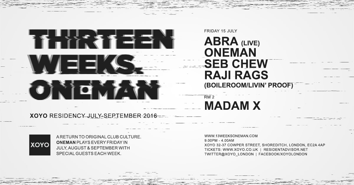 Abra + Oneman + Seb Chew + Raji Rags + Madam X - Flyer back