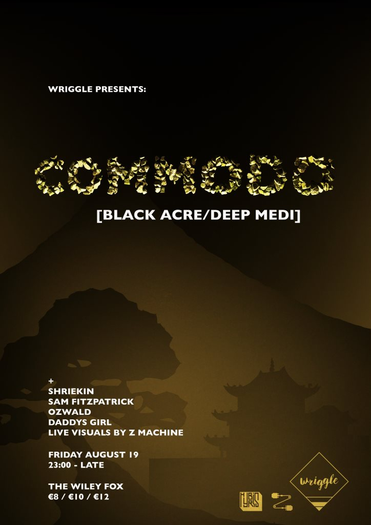 Wriggle presents: Commodo ( - Flyer front