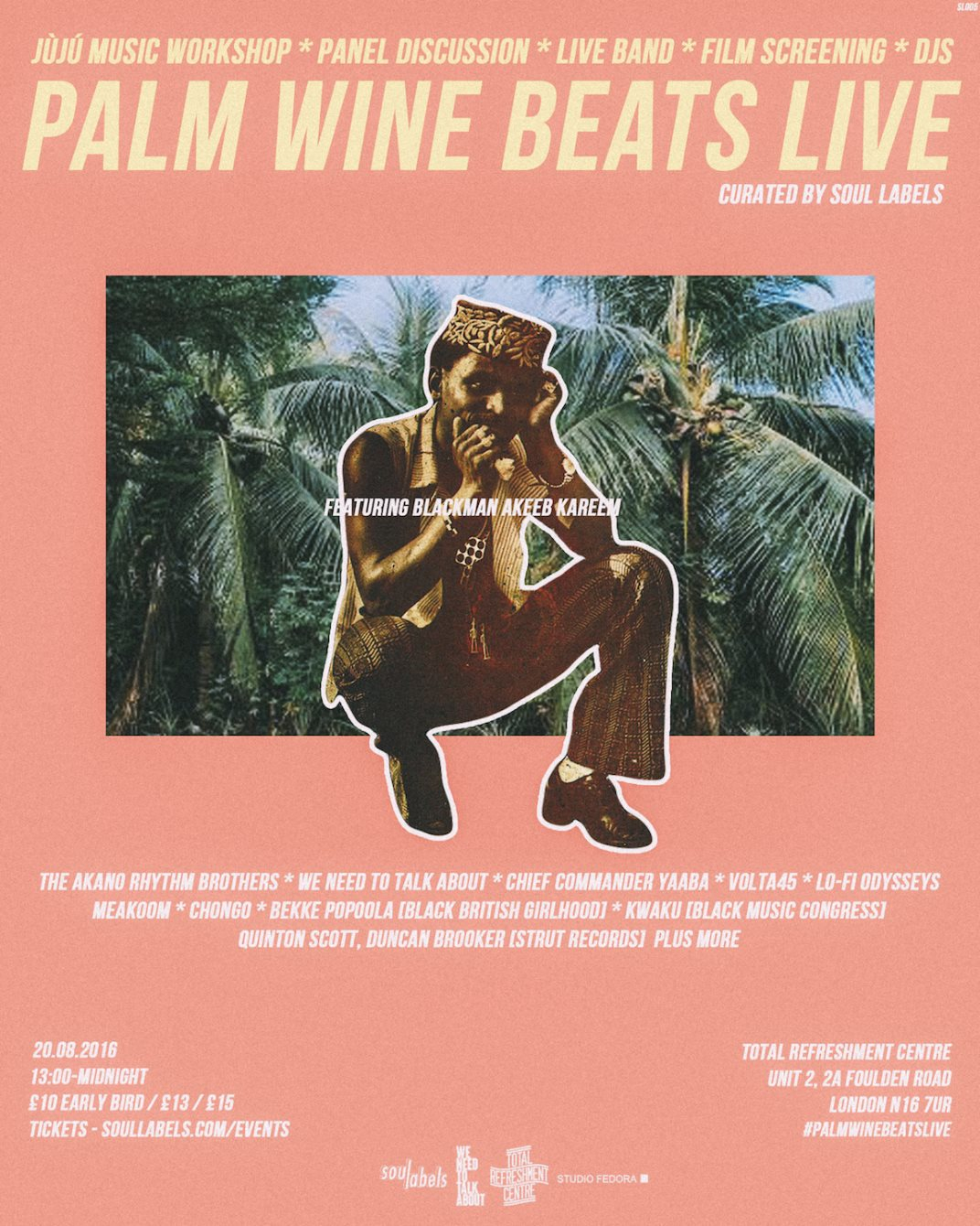 Palm Wine Beats Live - Flyer front