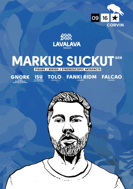 Lavalava Techno Special with Markus Suckut & Gnork - Flyer front