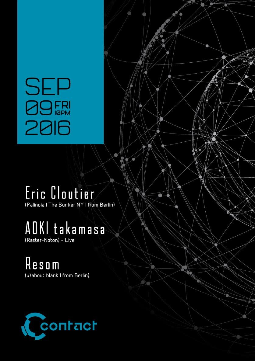Eric Cloutier, Aoki Takamasa (Live), Resom - Flyer front