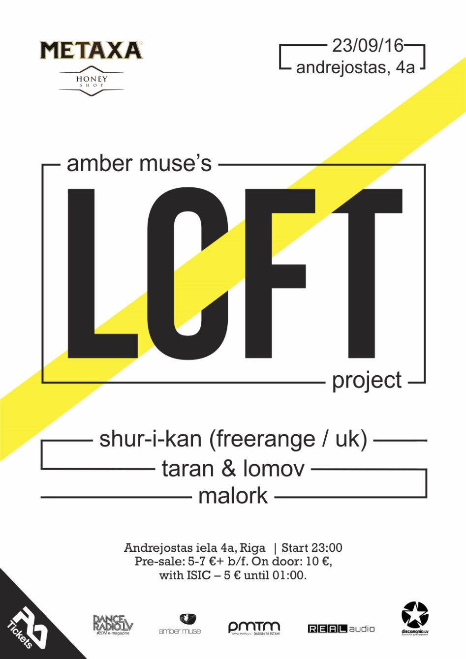 Amber Muse's Loft Project with Shur-i-kan - Flyer front