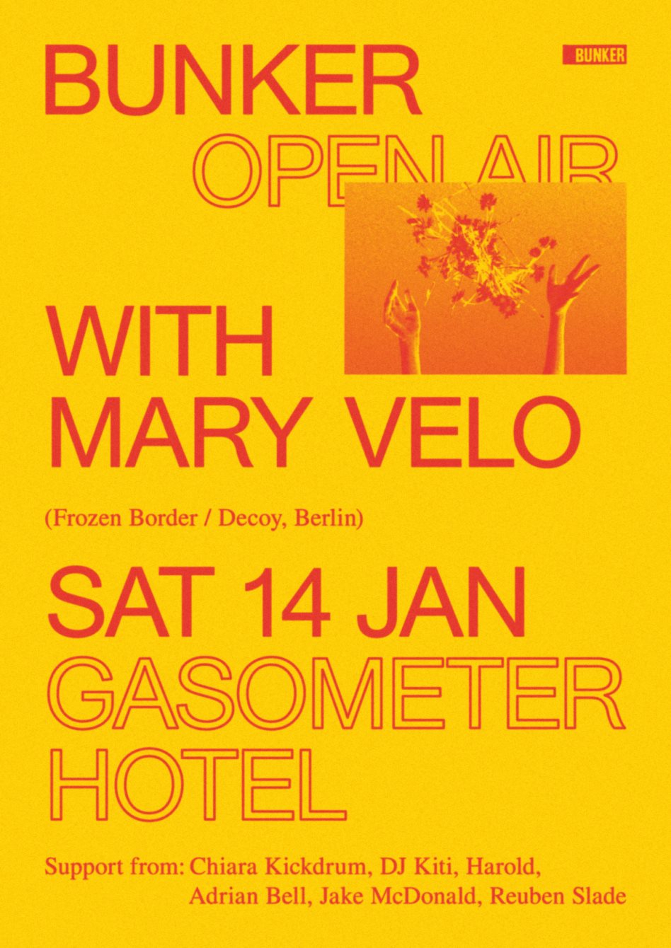 Bunker Open Air with Mary Velo - Flyer front