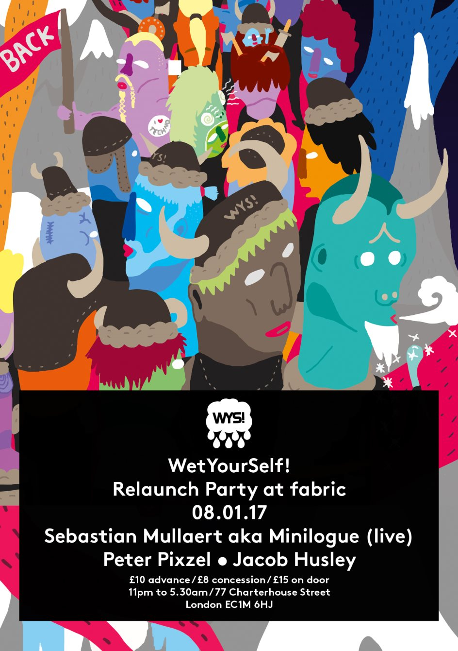 WYS! Relaunch with Sebastian Mullaert AKA Minilogue (Live) - Flyer front