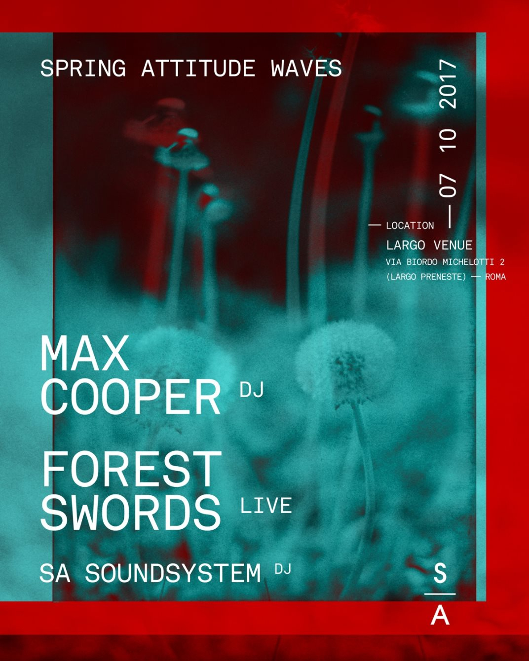 Max Cooper & Forest Swords - Flyer front