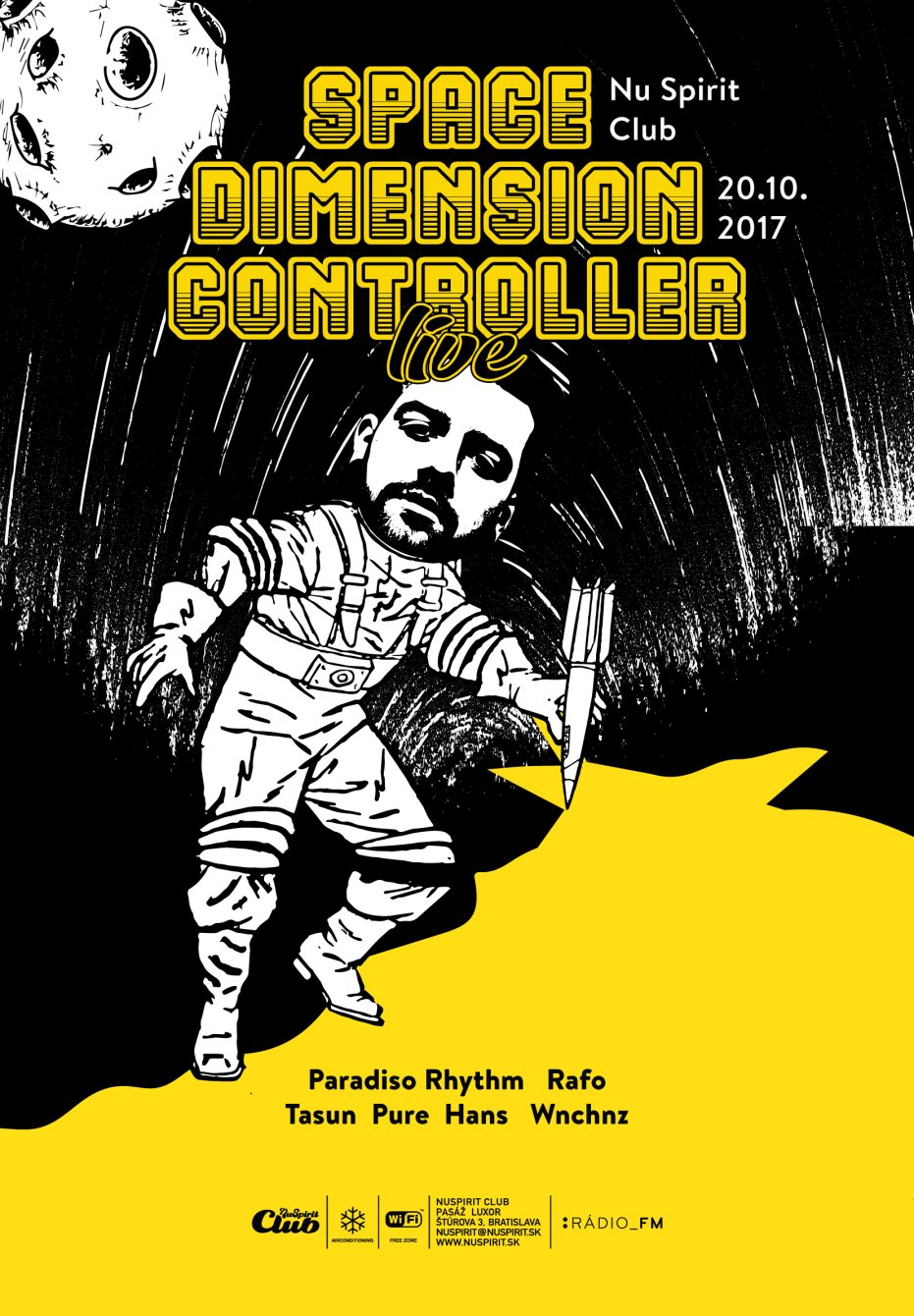 Space Dimension Controller Live - Flyer front