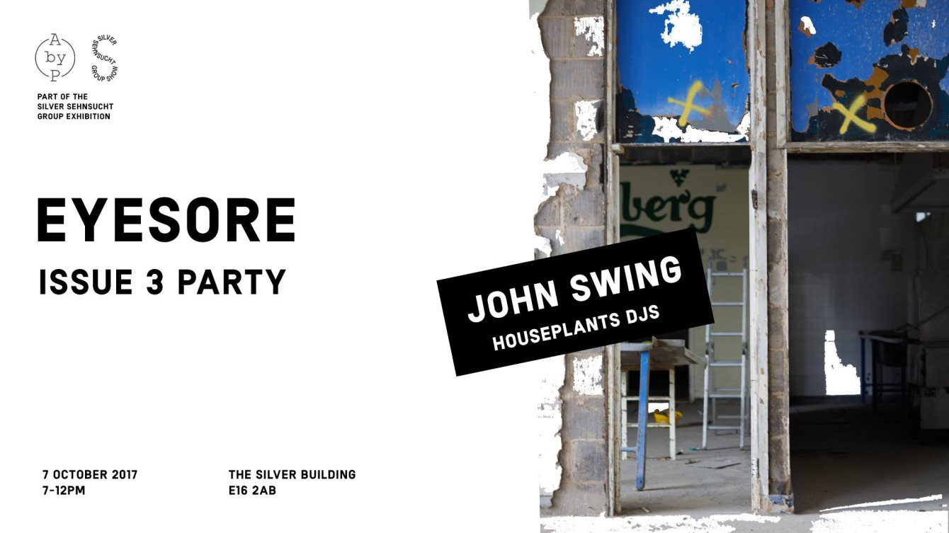 EYESORE Issue 3 Party with John Swing - Flyer front