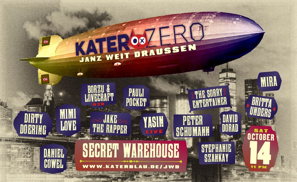 Zero presents.. Kater Blau (JWD) Take Over II: Cirque Magique - Flyer front