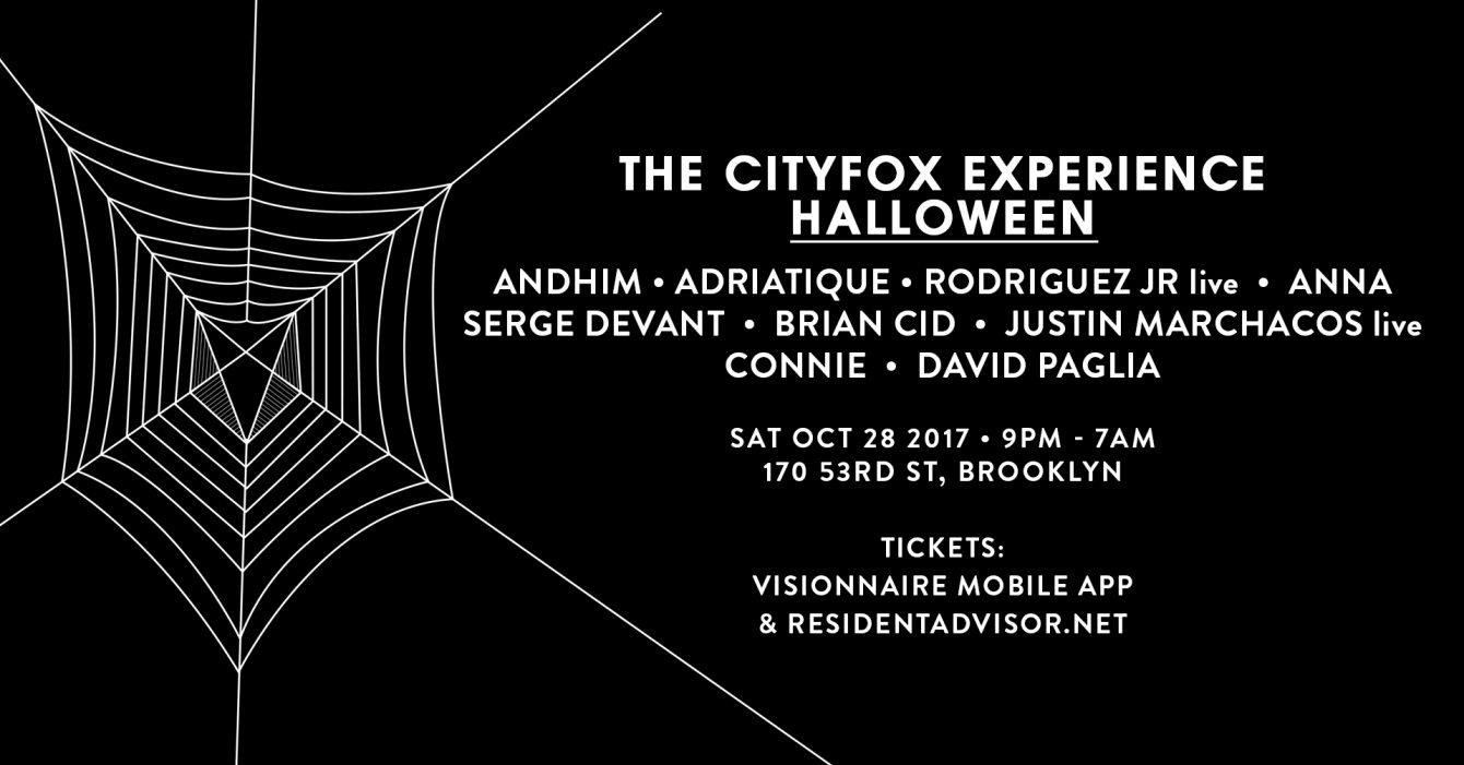 The Cityfox Experience: Halloween with Andhim, Adriatique, Rodriguez Jr Live, ANNA & More - Flyer front