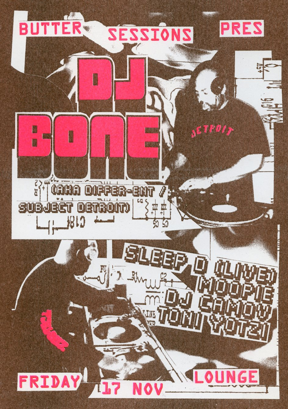Butter Sessions presents DJ Bone - Flyer front